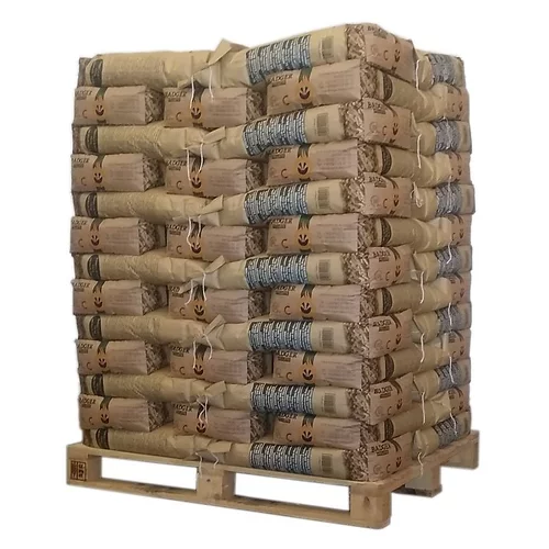 Belgische Holzpellets Badger Pellets – Palette 975kg (65 Säcke) — Holzpellets