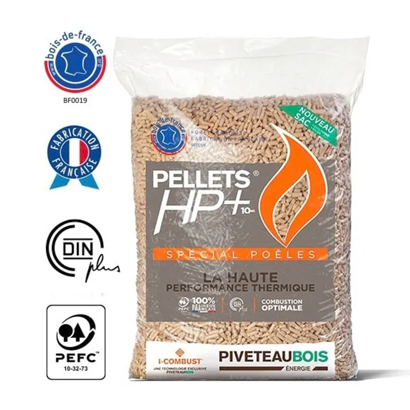 Französische Holzpellets Piveteau HP+ – Palette 1080kg (72 Säcke) — Holzpellets